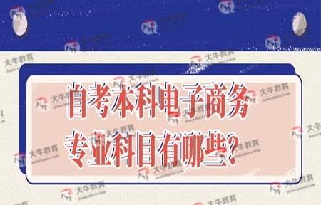 大一电子商务自学啥专业