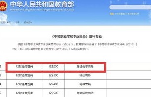 电子商务专业一级目录