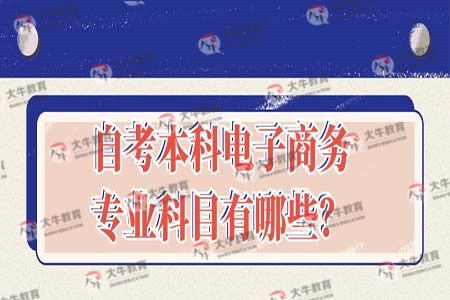 大一电子商务自学啥专业